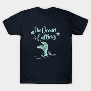 The Ocean Is Calling Mermaid Funny T-Shirt